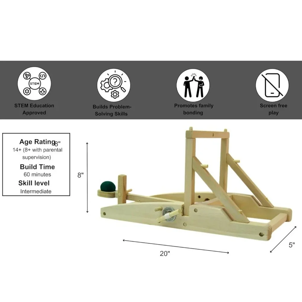 NEW Pathfinders Medieval Catapult Trebuchet Siege Engine Catapult Building Set K